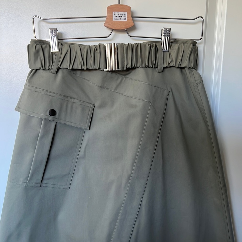 C/Meo Khaki Asymmetrical Modern Cargo Skirt, 8
